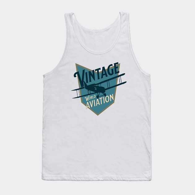 Vintage World Aviation badge Tank Top by SpaceWiz95